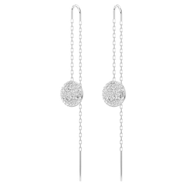 Sublima drop earrings White, Rhodium plated - Image 4
