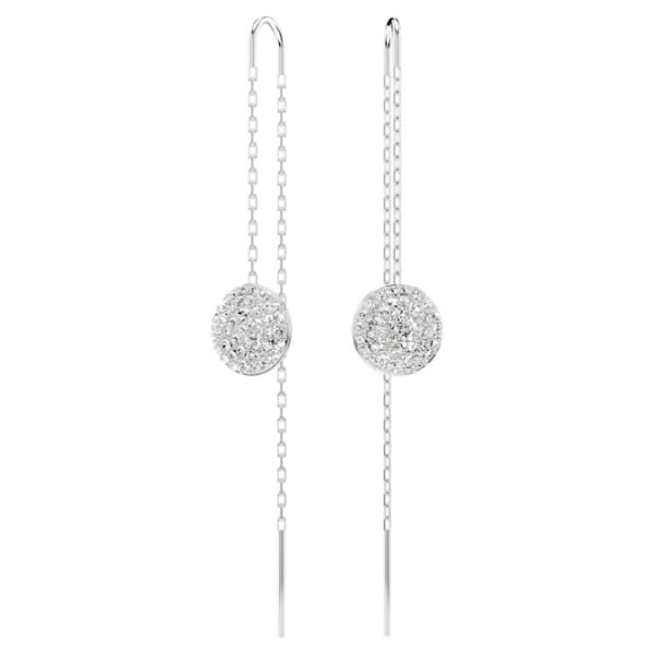 Sublima drop earrings White, Rhodium plated - Image 8