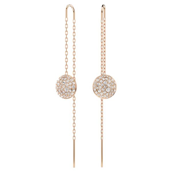 Sublima drop earrings White, Rose gold-tone plated - Image 2