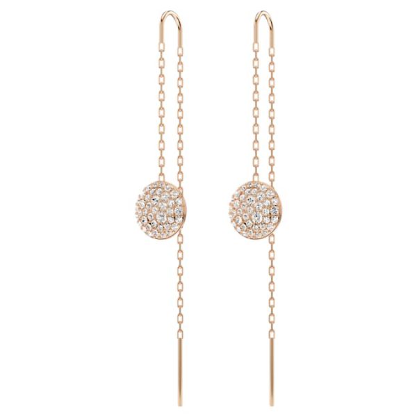 Sublima drop earrings White, Rose gold-tone plated - Image 4