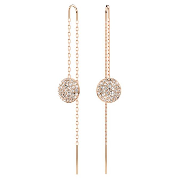 Sublima drop earrings White, Rose gold-tone plated - Image 6