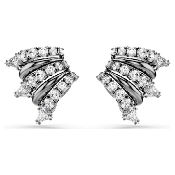 Sublima ear cuffs White, Ruthenium plated - Image 2