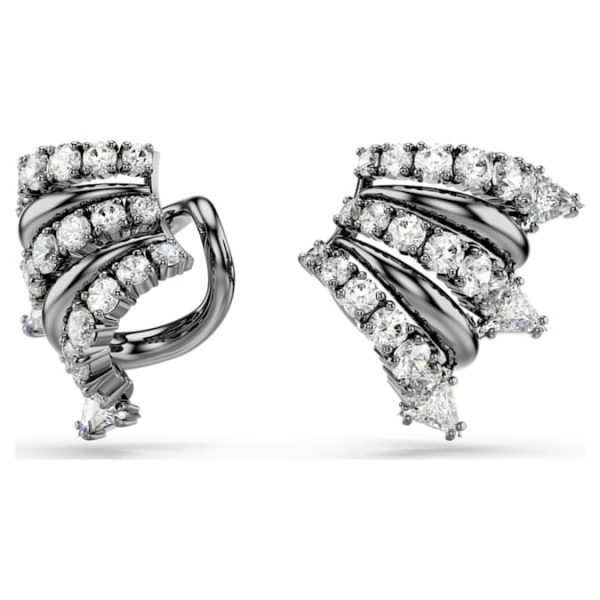 Sublima ear cuffs White, Ruthenium plated - Image 3