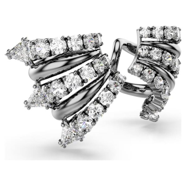Sublima ear cuffs White, Ruthenium plated - Image 4