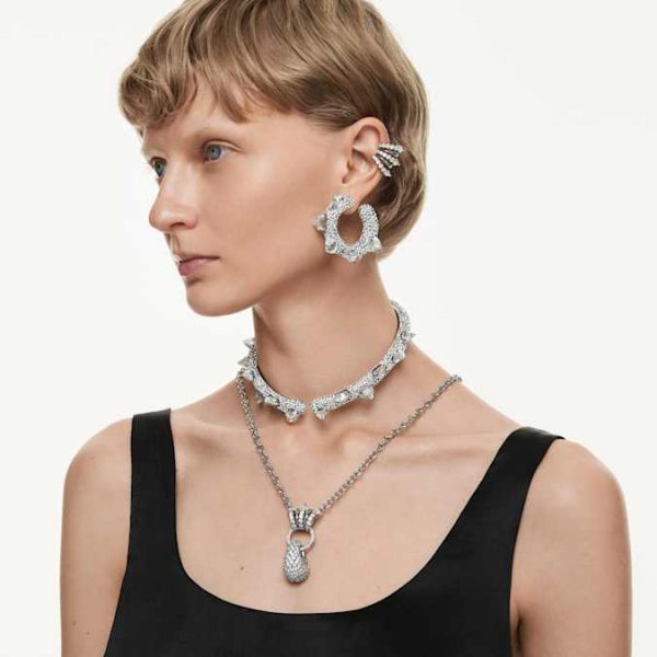 Sublima ear cuffs White, Ruthenium plated - Image 7