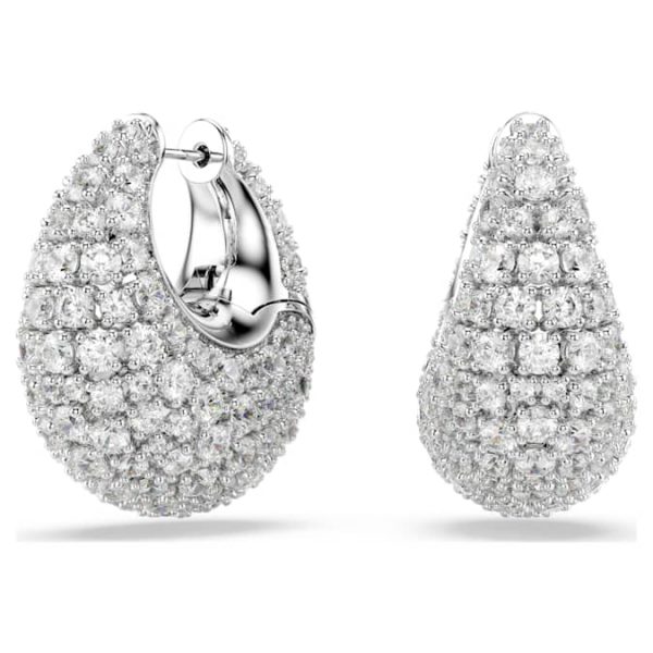 Sublima earrings Large, White, Rhodium plated - Image 2