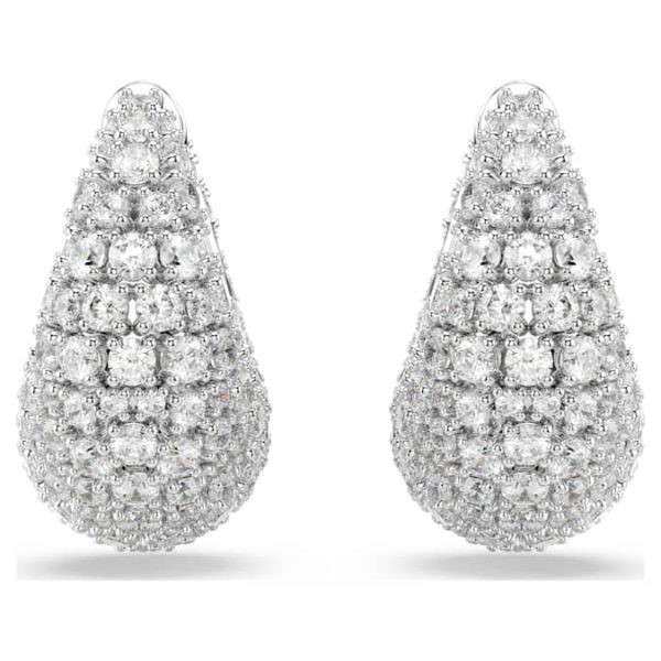 Sublima earrings Large, White, Rhodium plated - Image 3