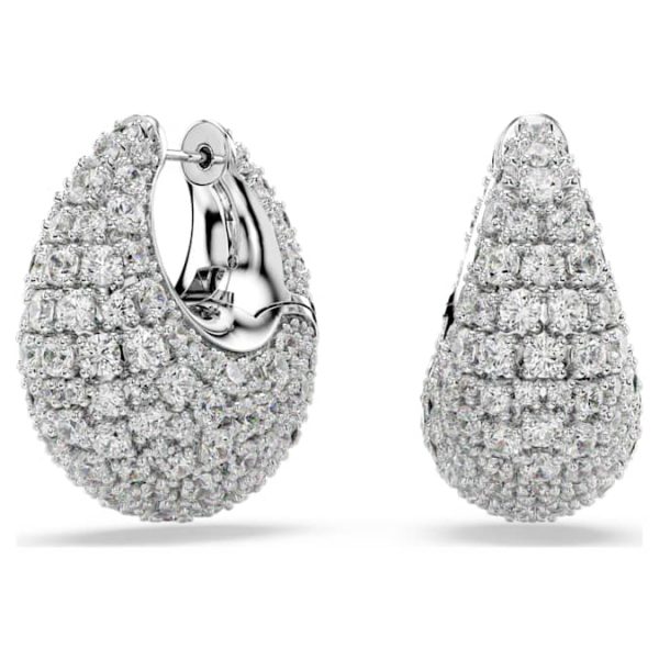 Sublima earrings Large, White, Rhodium plated - Image 8