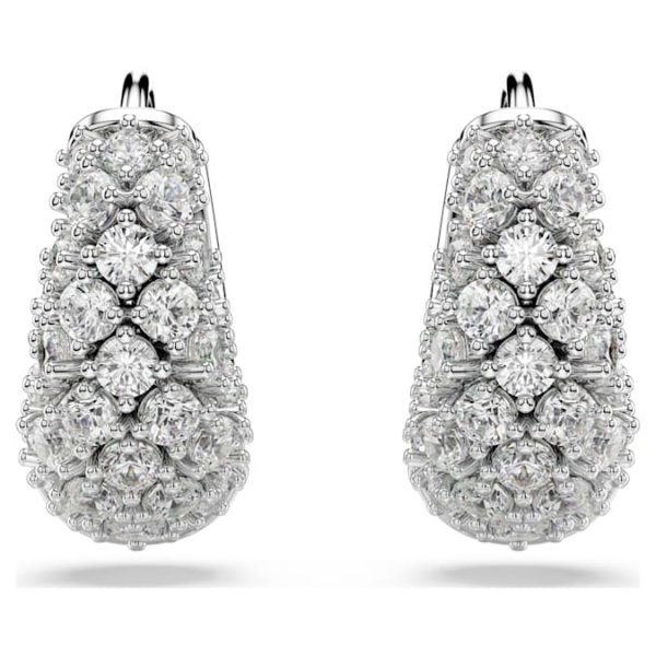 Sublima earrings White, Rhodium plated - Image 3