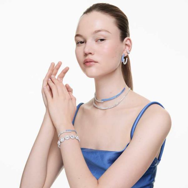 Sublima earrings White, Rhodium plated - Image 6
