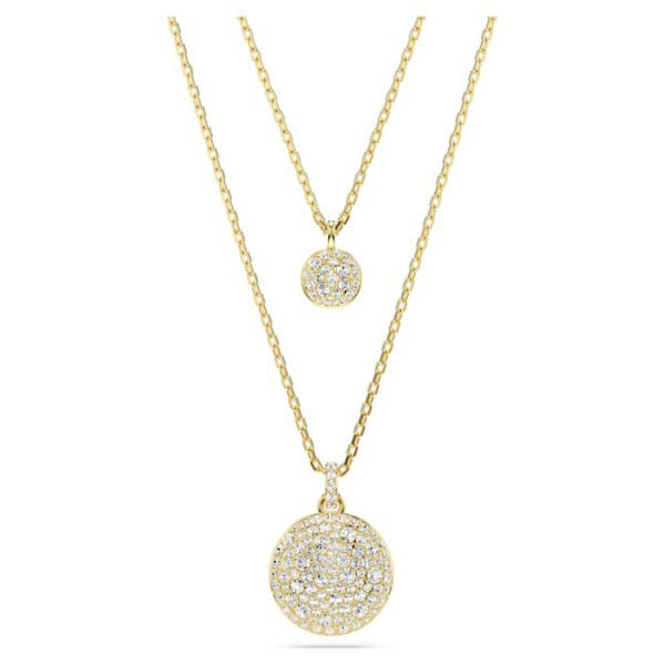 Sublima layered pendant White, Gold-tone plated - Image 2