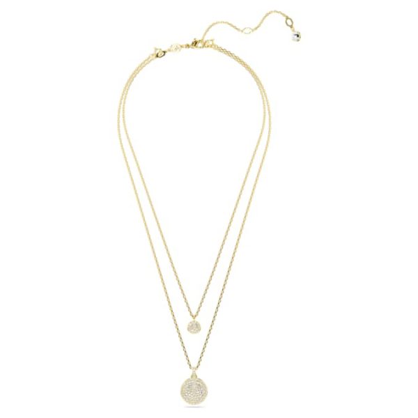 Sublima layered pendant White, Gold-tone plated - Image 3