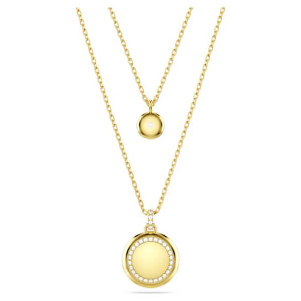 Sublima layered pendant White, Gold-tone plated - Image 5