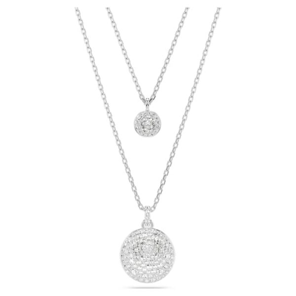 Sublima layered pendant White, Rhodium plated - Image 9