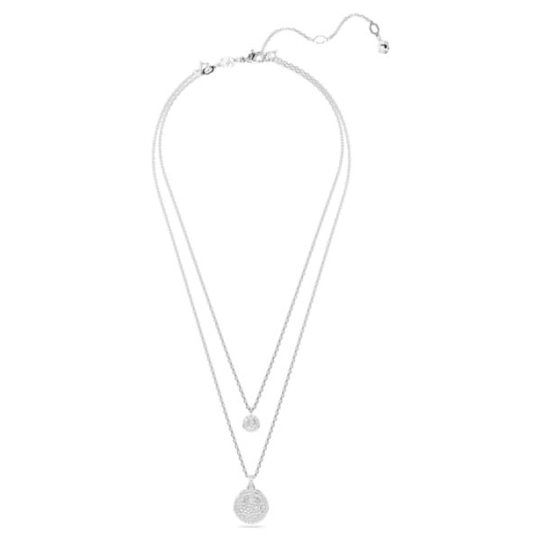 Sublima layered pendant White, Rhodium plated - Image 3