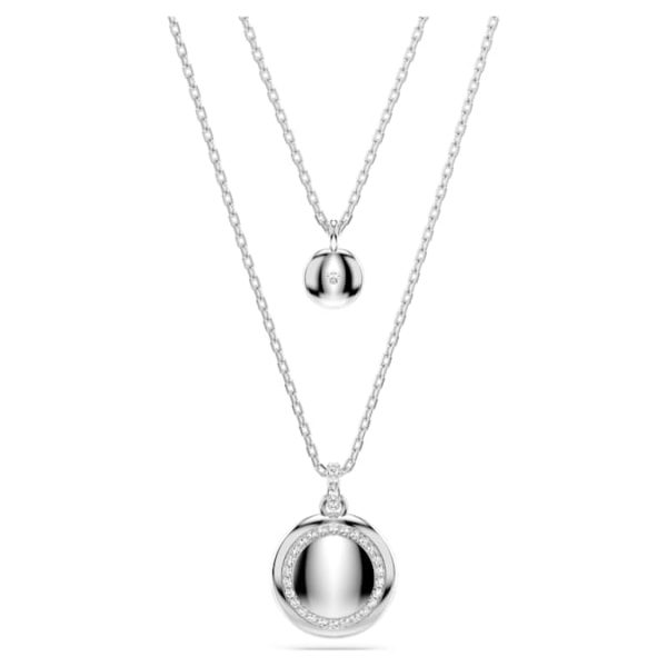 Sublima layered pendant White, Rhodium plated - Image 5