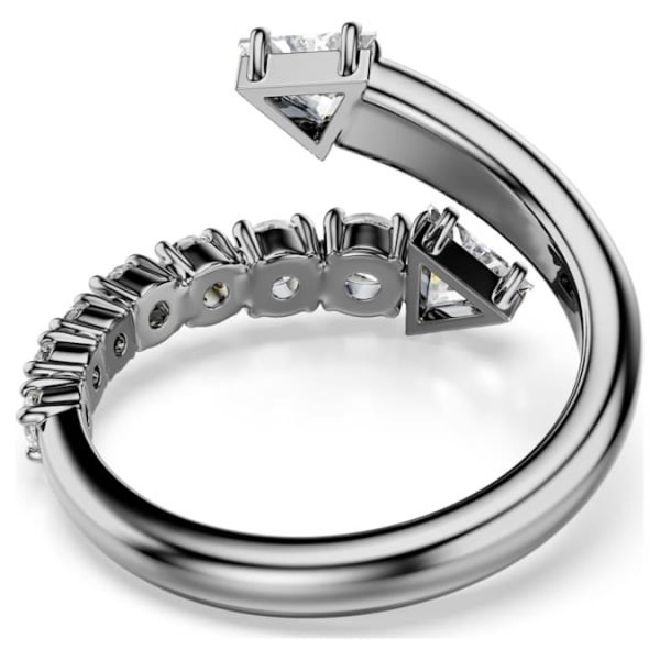 Sublima open ring Mixed cuts, White, Ruthenium plated - Image 5