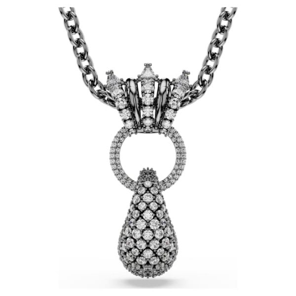 Sublima pendant Mixed cuts, White, Ruthenium plated - Image 2