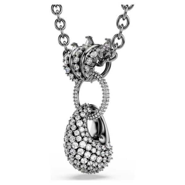 Sublima pendant Mixed cuts, White, Ruthenium plated - Image 4