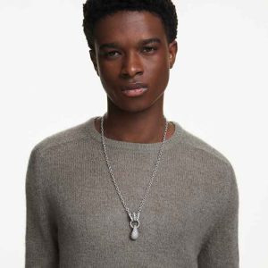 Sublima pendant Mixed cuts, White, Ruthenium plated