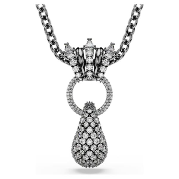 Sublima pendant Mixed cuts, White, Ruthenium plated - Image 8