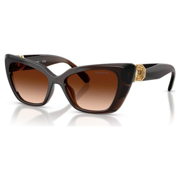 Sunglasses Cat-eye shape, SK6047, Dark brown - Image 2