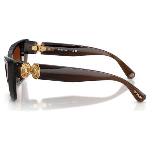 Sunglasses Cat-eye shape, SK6047, Dark brown - Image 4
