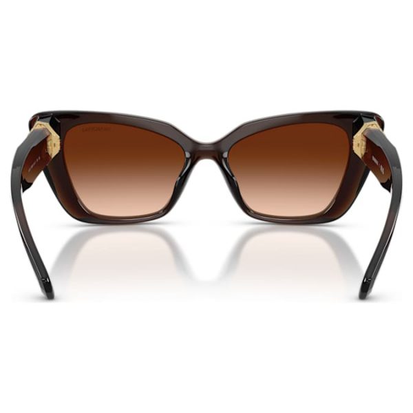 Sunglasses Cat-eye shape, SK6047, Dark brown - Image 6