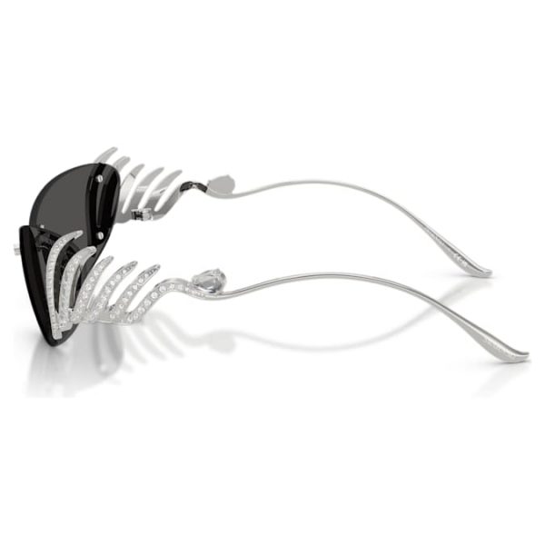 Sunglasses Cat-eye shape, Swan, Silver tone - Image 4