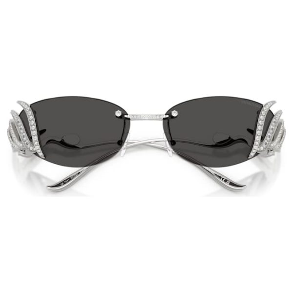 Sunglasses Cat-eye shape, Swan, Silver tone - Image 5