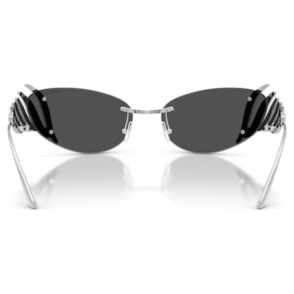 Sunglasses Cat-eye shape, Swan, Silver tone - Image 6