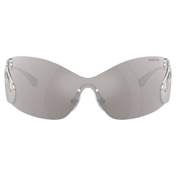Sunglasses Mask, Swan, SK7020, Silver tone - Image 3