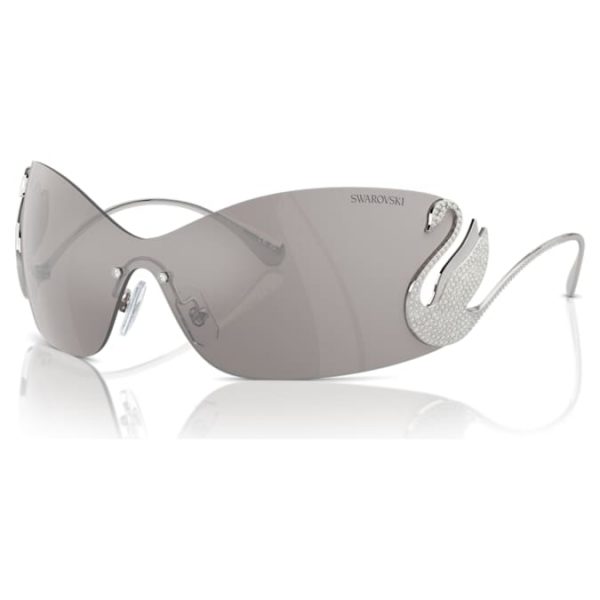 Sunglasses Mask, Swan, SK7020, Silver tone - Image 7