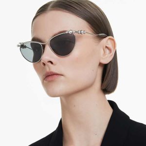 Sunglasses Oval shape, SK7017, Silver tone