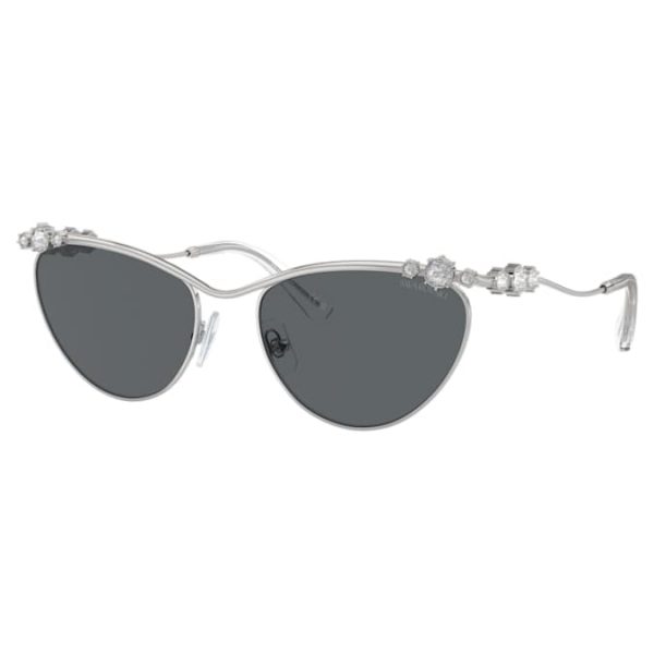 Sunglasses Oval shape, SK7017, Silver tone - Image 2