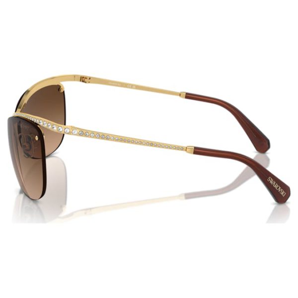 Sunglasses Oval shape, SK7018, Brown - Image 3
