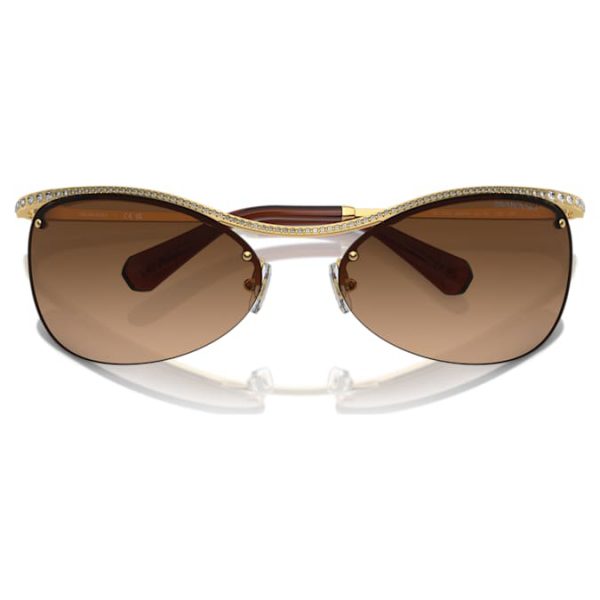 Sunglasses Oval shape, SK7018, Brown - Image 4