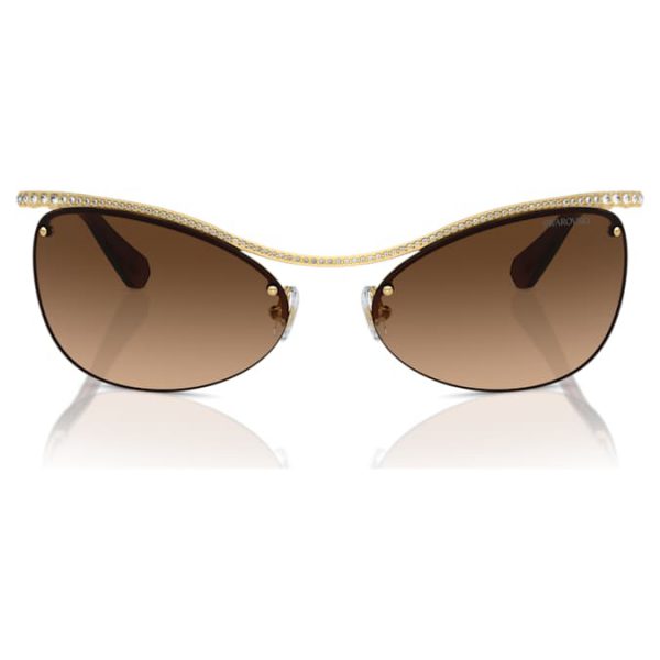 Sunglasses Oval shape, SK7018, Brown - Image 7