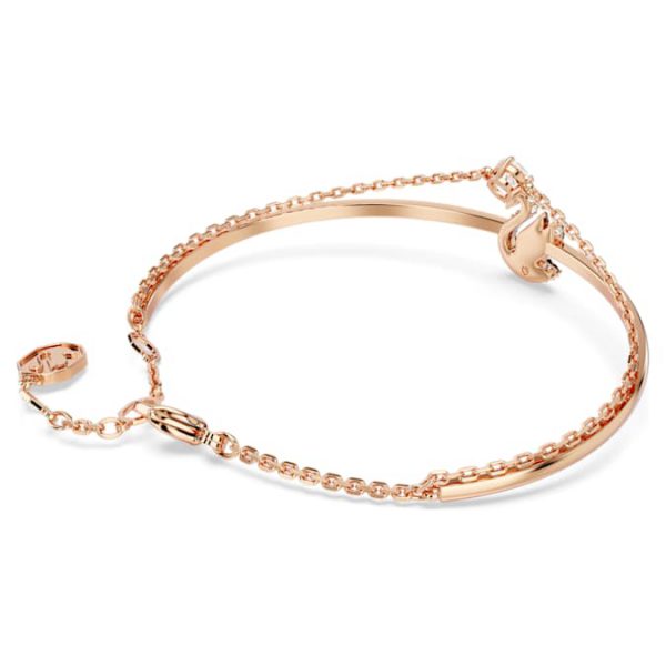 Swan bangle Swan, Black, Rose gold-tone plated - Image 5