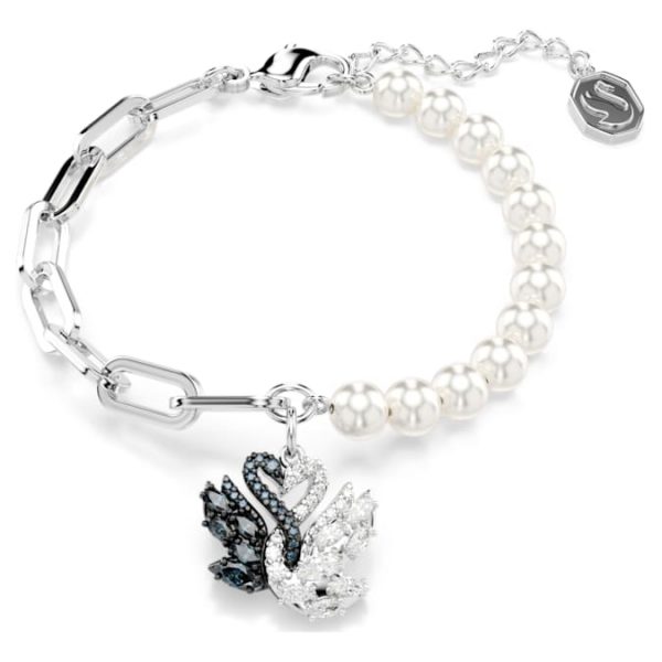 Swan bracelet Crystal pearl, Swan, Black, Mixed metal finish - Image 6
