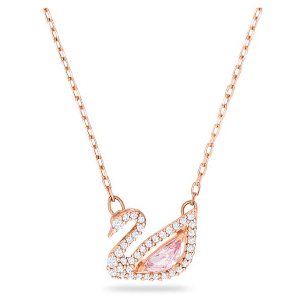 Swan necklace Swan, Pink, Rose gold-tone plated - Image 2