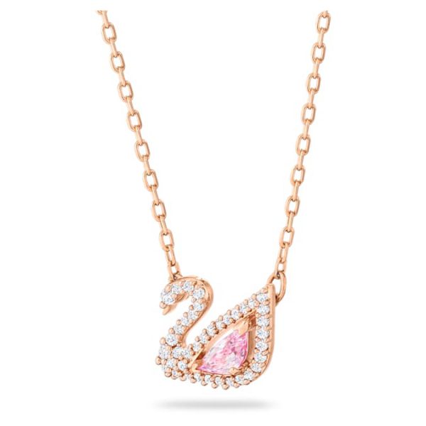 Swan necklace Swan, Pink, Rose gold-tone plated - Image 5