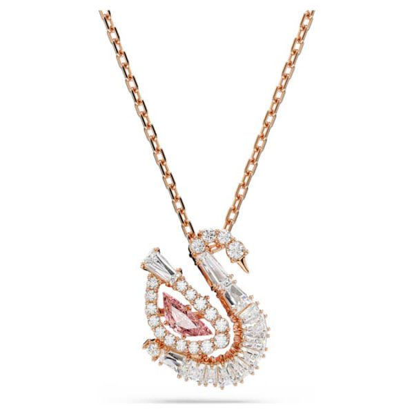Swan pendant Mixed cuts, Swan, Pink - Image 2