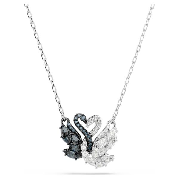 Swan pendant Swan, Black, Mixed metal finish - Image 2