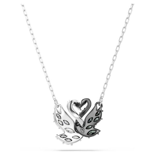 Swan pendant Swan, Black, Mixed metal finish - Image 5