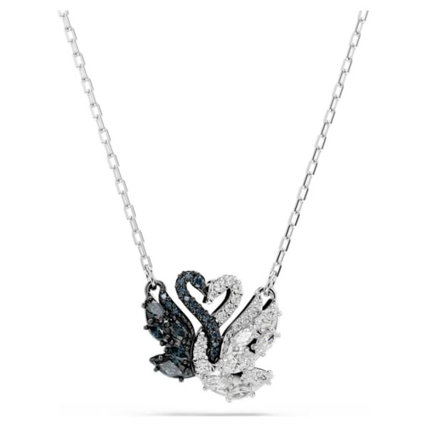 Swan pendant Swan, Black, Mixed metal finish - Image 6