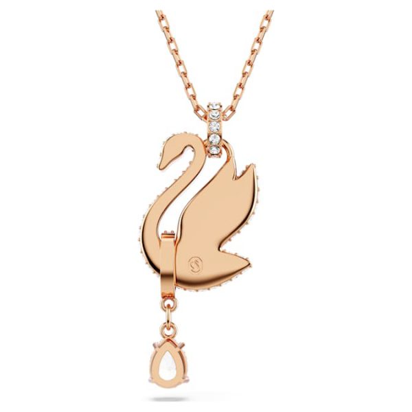 Swan pendant Swan, Black, Rose gold-tone plated - Image 5