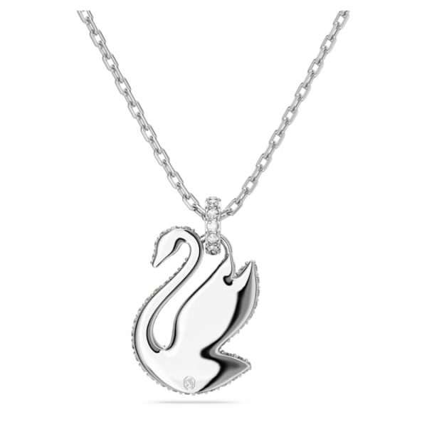 Swan pendant Swan, Medium, White, Rhodium plated - Image 5