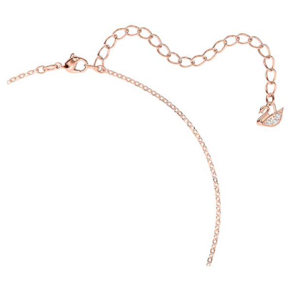 Swan pendant Swan, Small, Black, Rose gold-tone plated - Image 4