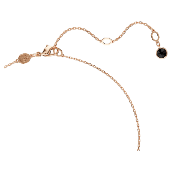 Swan pendant Swan, Small, Black, Rose gold-tone plated - Image 4